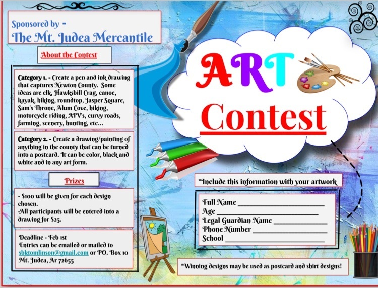 Art contest for ALL students attending Newton County School! 